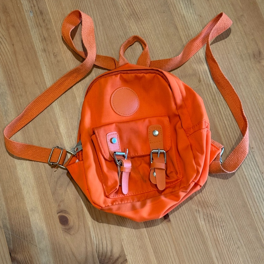 Vibrant Orange Mini Backpack